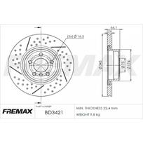 Stabdžių diskas FREMAX BD-3421