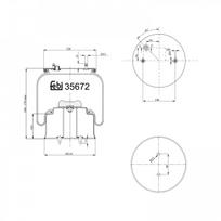 Pneumatinės pakabos pagalvė FEBI BILSTEIN 35672
