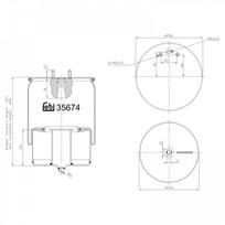 Pneumatinės pakabos pagalvė FEBI BILSTEIN 35674