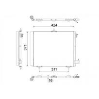Oro kondicionieriaus kondensatorius MAHLE ORIGINAL AC 460 000S