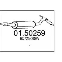 Vidurinis duslintuvo bakelis MTS 01.50259