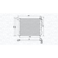Oro kondicionieriaus kondensatorius MAGNETI MARELLI 350203952000