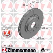Stabdžių diskas ZIMMERMANN 370.4405.20