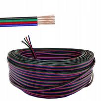 Kabelis RGB 4x0.35mm – 4 gyslos, Lankstus PVC izoliacija, Ilgis 1 m, AWG22
