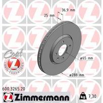 Stabdžių diskas ZIMMERMANN 600.3265.20