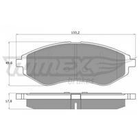 Diskinių stabdžių kaladėlių komplektas TOMEX Brakes TX 14-22