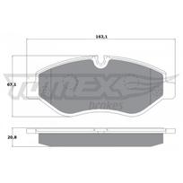Diskinių stabdžių kaladėlių komplektas TOMEX Brakes TX 14-25