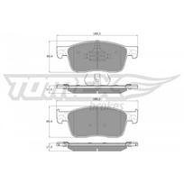 Diskinių stabdžių kaladėlių komplektas TOMEX Brakes TX 18-63