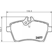 Diskinių stabdžių kaladėlių komplektas HELLA 8DB 355 011-371
