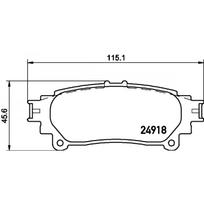 Diskinių stabdžių kaladėlių komplektas HELLA 8DB 355 015-371