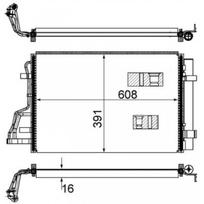 Oro kondicionieriaus kondensatorius MAHLE ORIGINAL AC 697 000S