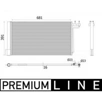 Oro kondicionieriaus kondensatorius MAHLE ORIGINAL AC 941 000P