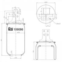 Pneumatinės pakabos pagalvė FEBI BILSTEIN 109086