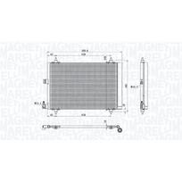 Oro kondicionieriaus kondensatorius MAGNETI MARELLI 350203908000