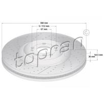 Stabdžių diskas TOPRAN 409 322