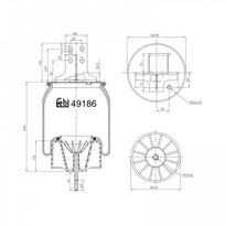 Pneumatinės pakabos pagalvė FEBI BILSTEIN 49186