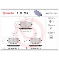 Diskinių stabdžių kaladėlių komplektas BREMBO P 68 073