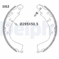 Būgninių stabdžių kaladėlių komplektas DELPHI LS2187