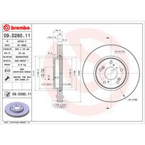 Stabdžių diskas BREMBO 09.D280.11