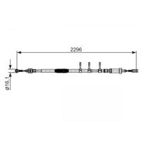 Trosas, stovėjimo stabdys BOSCH 1 987 482 595