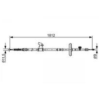 Trosas, stovėjimo stabdys BOSCH 1 987 482 536
