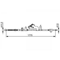 Trosas, stovėjimo stabdys BOSCH 1 987 482 655