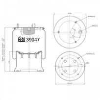Pneumatinės pakabos pagalvė FEBI BILSTEIN 39047