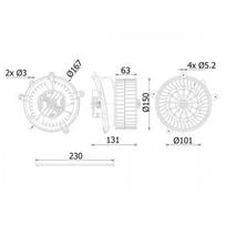 Salono ventiliatorius MAHLE ORIGINAL AB 59 000S