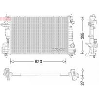 Variklio aušinimo radiatorius DENSO DRM15009