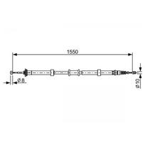 Trosas, stovėjimo stabdys BOSCH 1 987 482 527