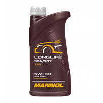 Variklio alyva MANNOL LONGLIFE 504/507 5W30 1L