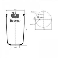 Pneumatinės pakabos pagalvė FEBI BILSTEIN 39857