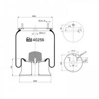 Pneumatinės pakabos pagalvė FEBI BILSTEIN 40256