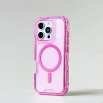 Neoninės spalvos buferinis smūgiams atsparus „MagSafe“ telefono dėklas, skirtas „iPhone 16 16Pro Max 14 15 Pro 13 11 12“ belaidžio įkrovimo skaidriam šarvuotam dangteliui For iPhone 15 Pro