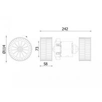 Salono ventiliatorius MAHLE ORIGINAL AB 87 000S