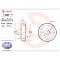 Stabdžių būgnas BREMBO 14.E965.10