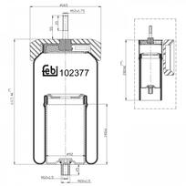 Pneumatinės pakabos pagalvė FEBI BILSTEIN 102377