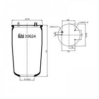 Pneumatinės pakabos pagalvė FEBI BILSTEIN 35624