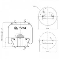 Pneumatinės pakabos pagalvė FEBI BILSTEIN 35694