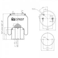 Pneumatinės pakabos pagalvė FEBI BILSTEIN 37637