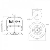 Pneumatinės pakabos pagalvė FEBI BILSTEIN 38508