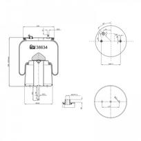 Pneumatinės pakabos pagalvė FEBI BILSTEIN 38634