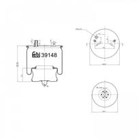 Pneumatinės pakabos pagalvė FEBI BILSTEIN 39148