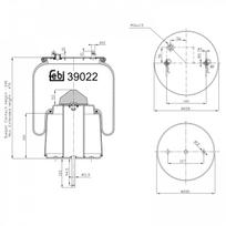 Pneumatinės pakabos pagalvė FEBI BILSTEIN 39022