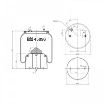Pneumatinės pakabos pagalvė FEBI BILSTEIN 45896