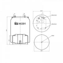 Pneumatinės pakabos pagalvė FEBI BILSTEIN 46391