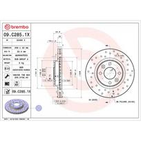 Stabdžių diskas BREMBO 09.C285.1X