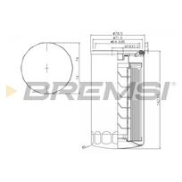 Kuro filtras BREMSI FE1314