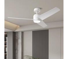 ZEVENTI - LED lubinis ventiliatorius ORVIETO LED/18W/230V Wi-Fi Tuya balta + nuotolinis pultas