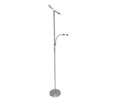 Reguliuojama LED stovinti lempa NORA LED/25W/230V 2200/3000/4000K + LED/5W 3000K, chromuota, su nuotoliniu pultu